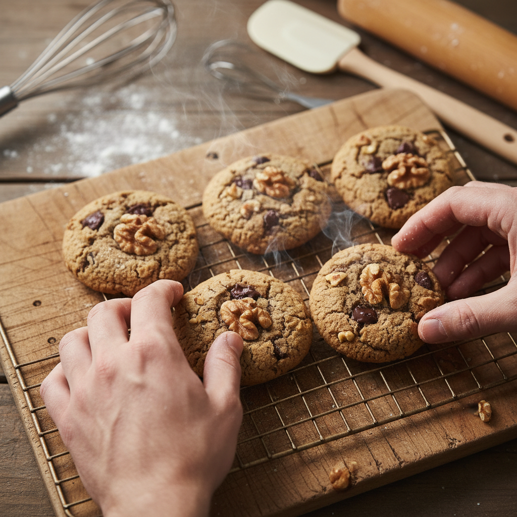 baker making cookies
