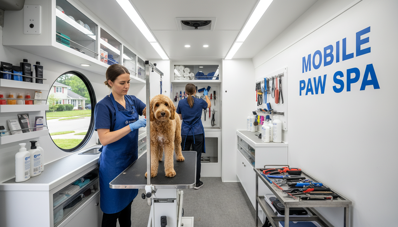 pet grooming van