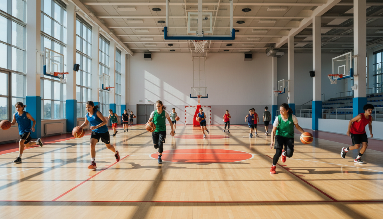 indoor basketball court