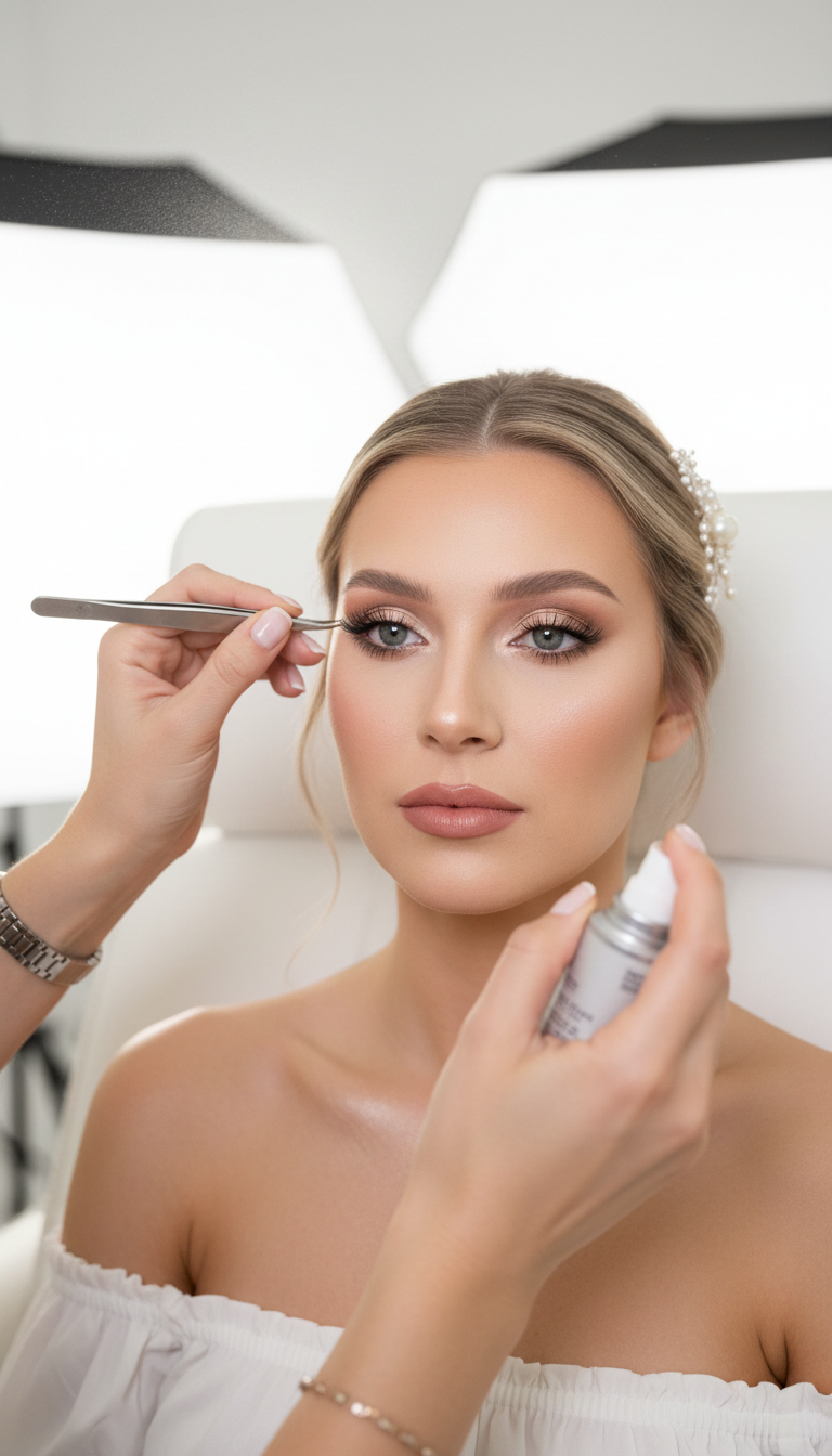 bridal makeup final touches