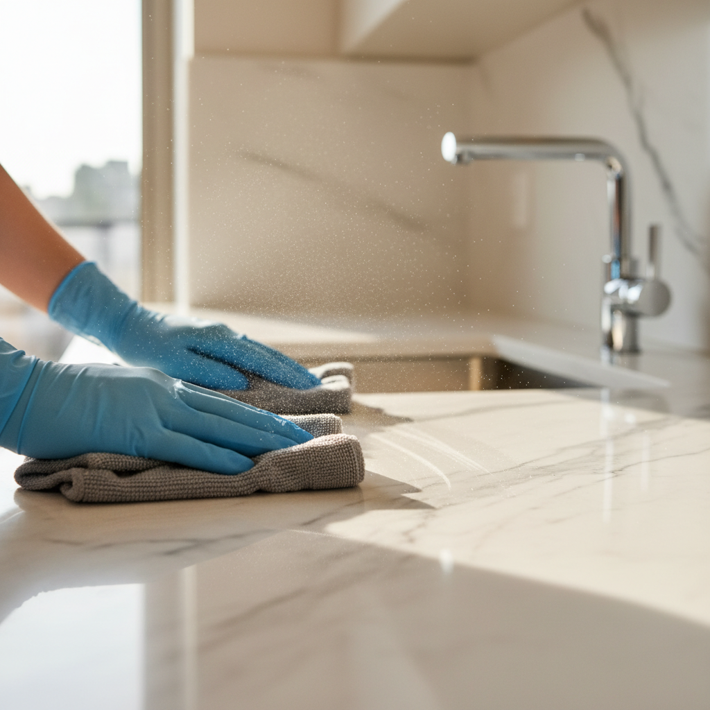 removing stains marble