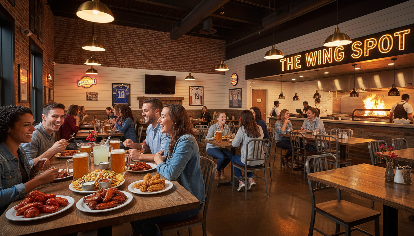 accent wall restaurant