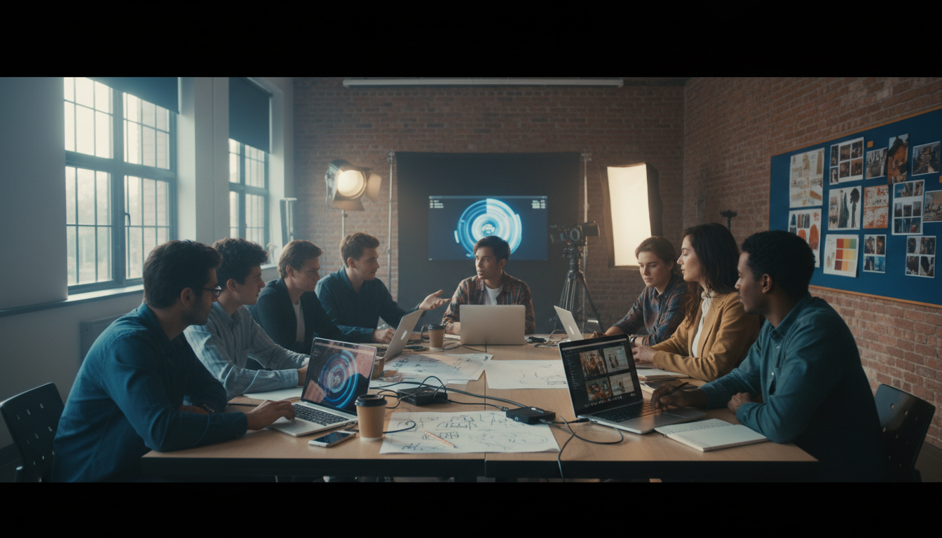 A focused, organized workspace is the foundation for effectively integrating AI tools into your daily routine. A clean overhead view of a laptop, leather notebook, coffee thermos, and a succulent on a white desk representing a focused workspace.