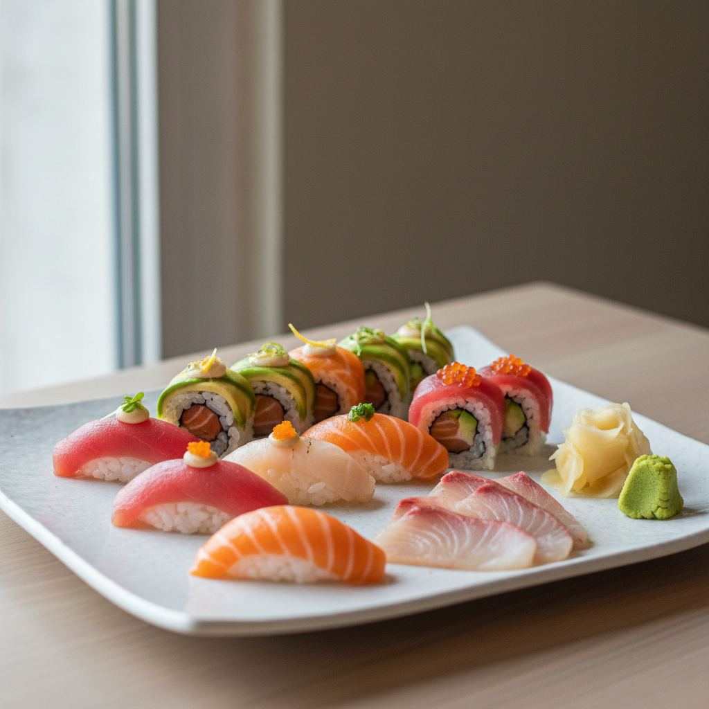 sake and japanese food