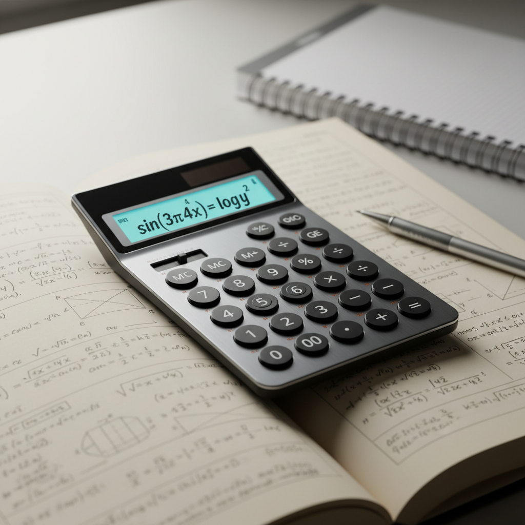 calculator and notebook