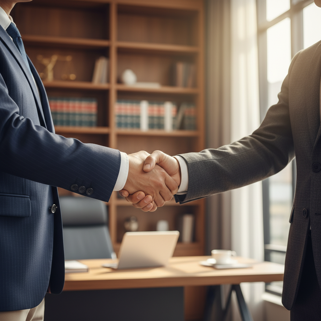 lawyer handshake