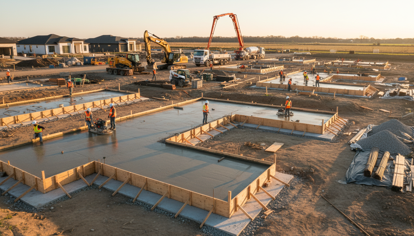 construction site foundation