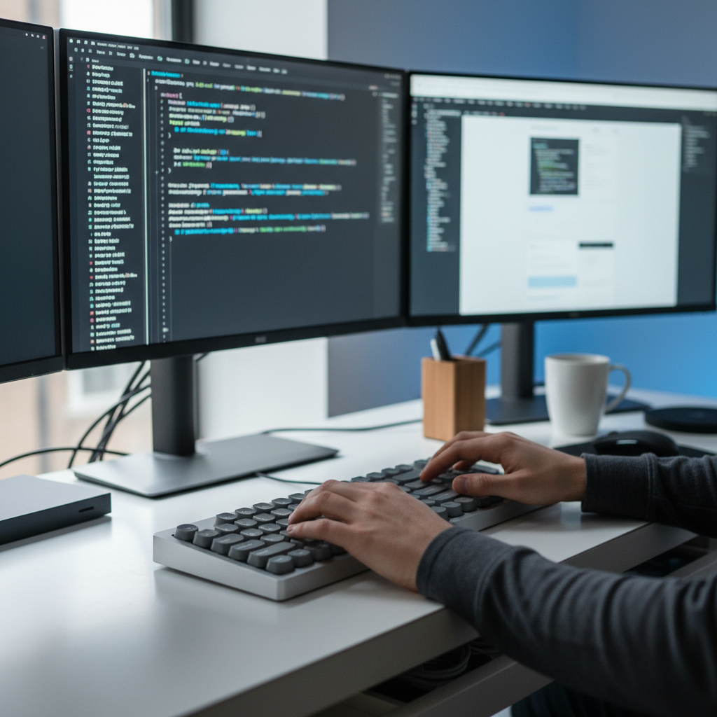person working on computer