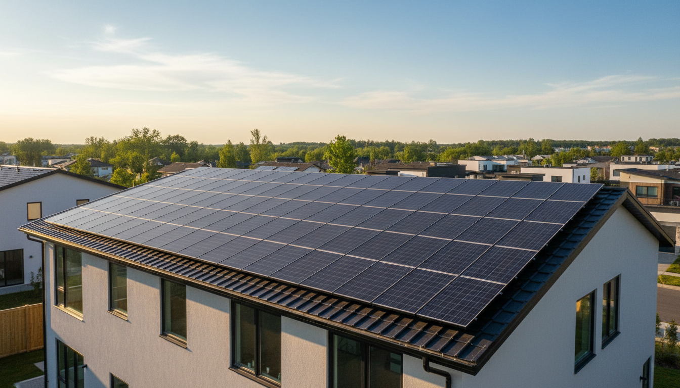 solar panels villa