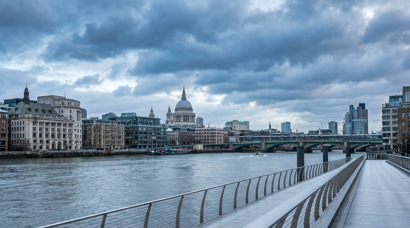 St Paul's triple-shell dome took 35 years to complete and still commands the skyline. St Paul's Cathedral dome and west facade against a clear blue sky in the City of London