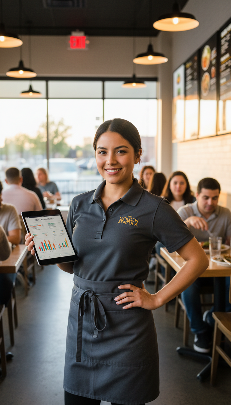 happy restaurant owner