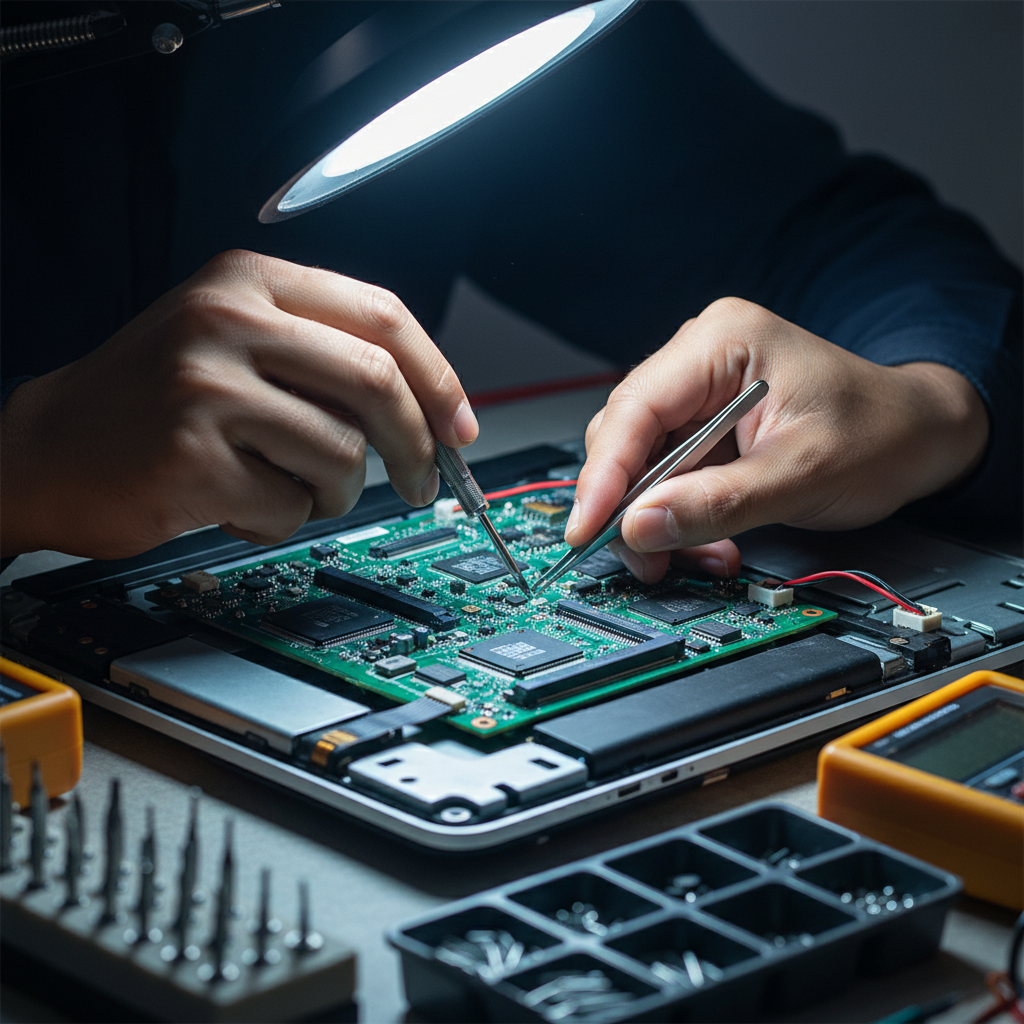 technician fixing machine