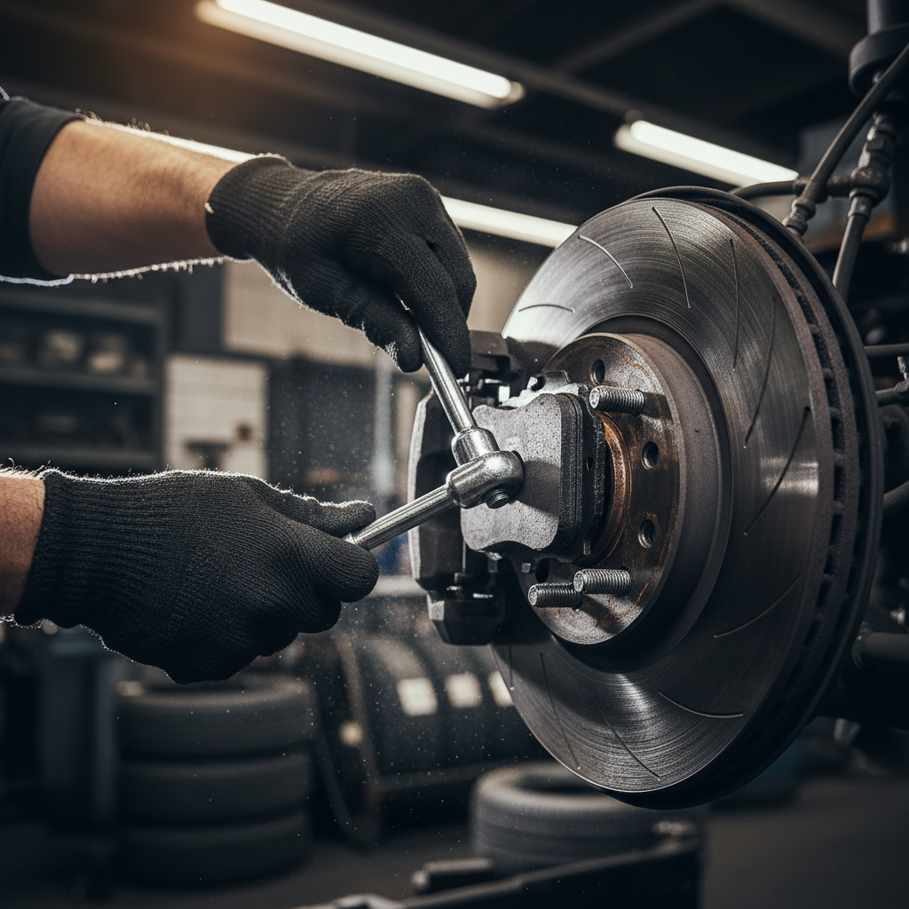 brake pads closeup