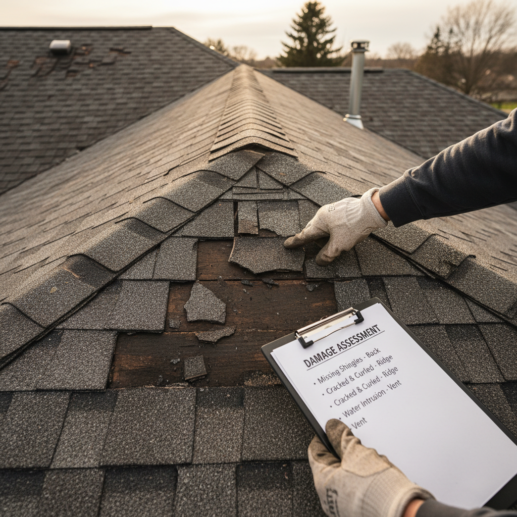 shingle damage