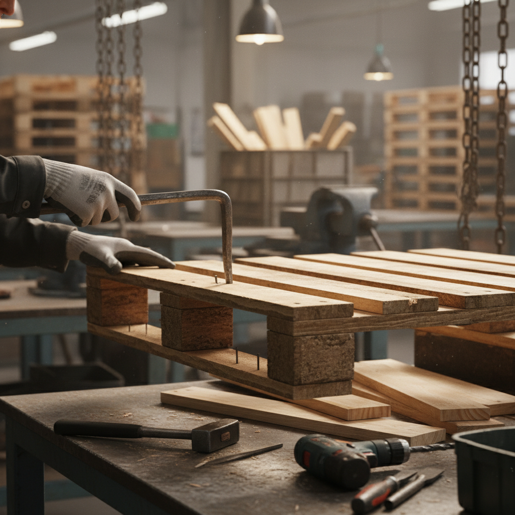 repairing wooden pallets