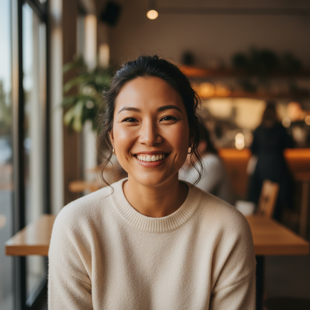 smiling person