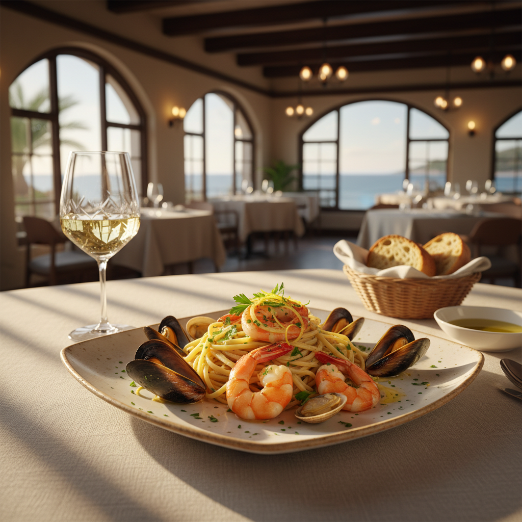 white wine seafood