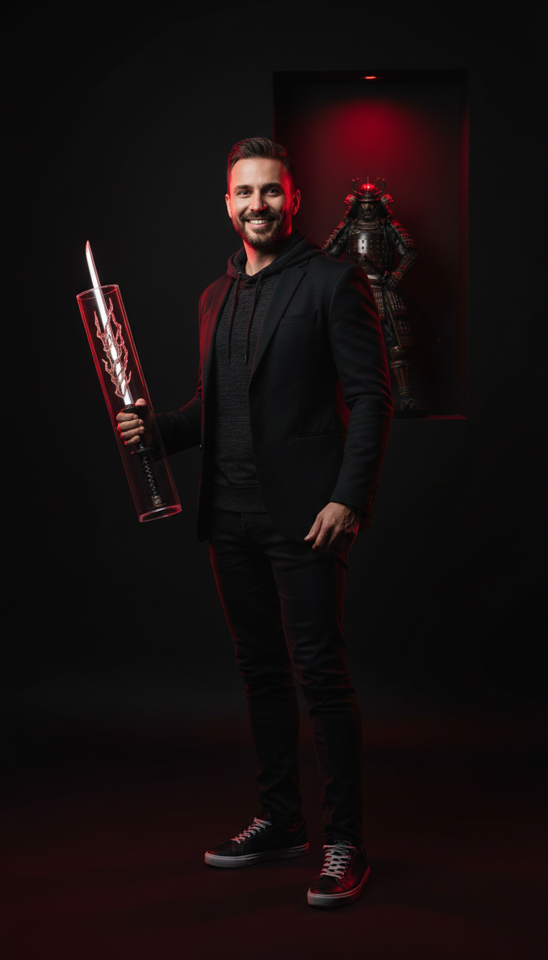 portrait with props