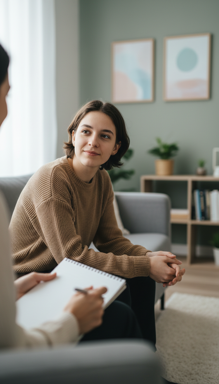 client therapist meeting