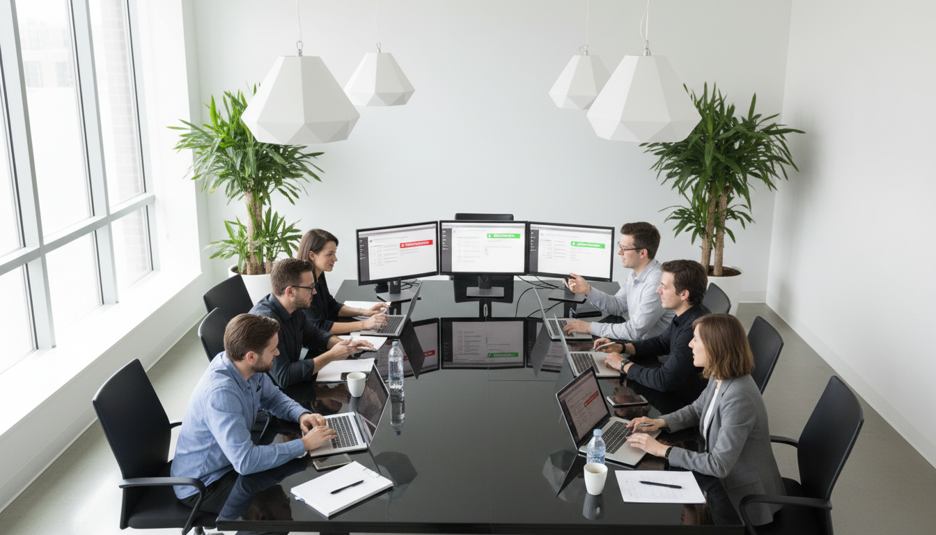 collaborating team