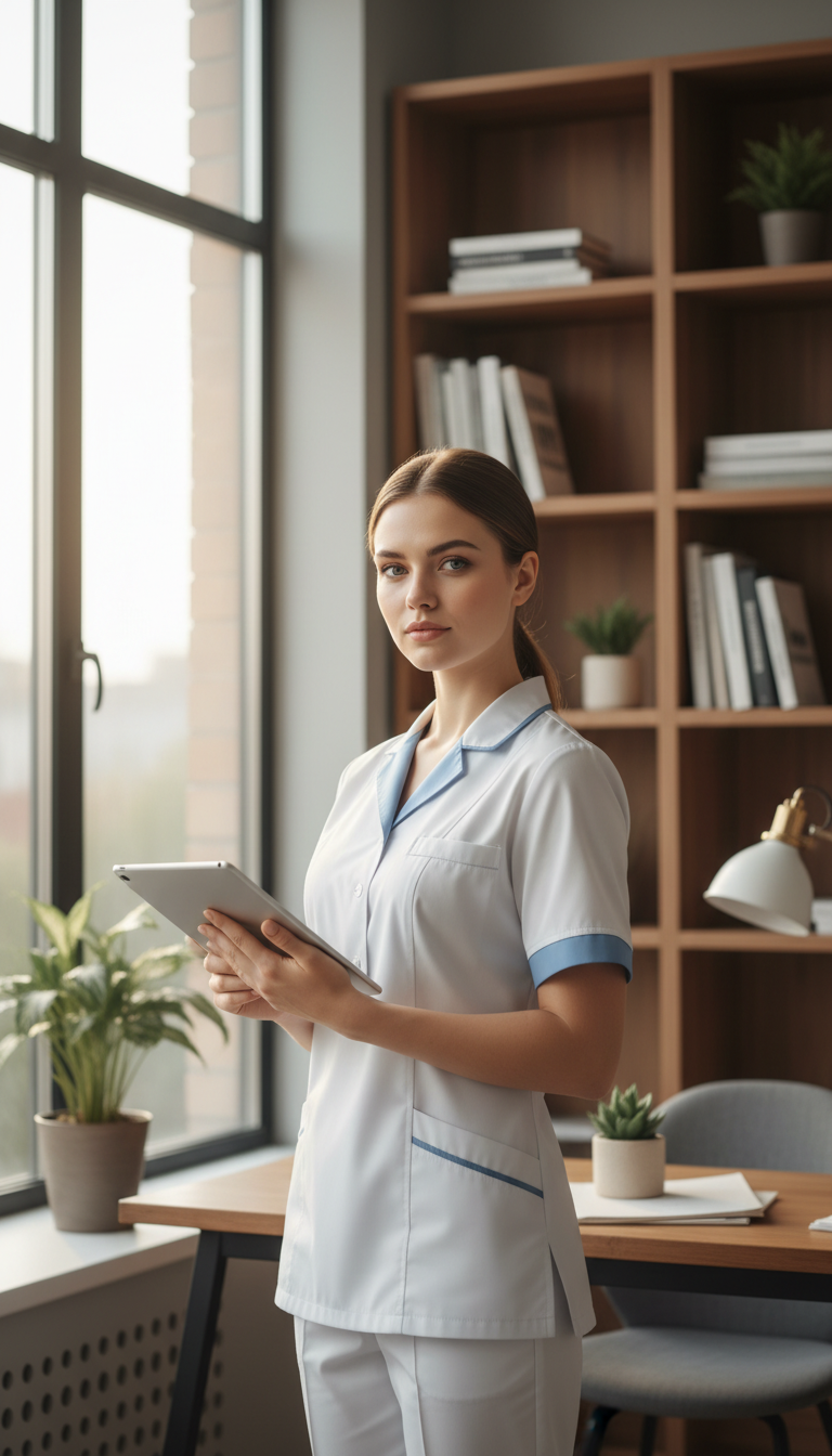 nurse studying