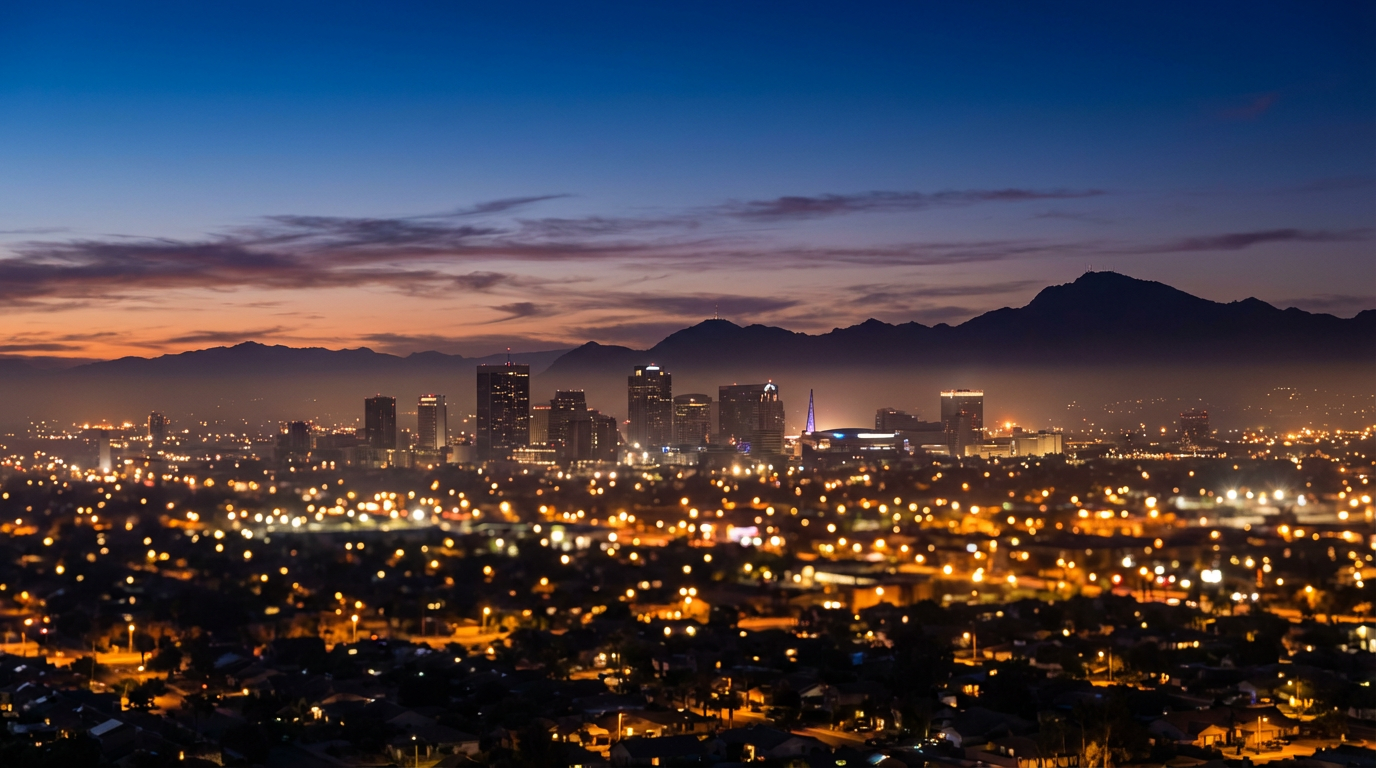 cityscape sunset