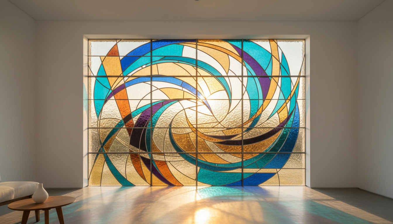 colorful glass art