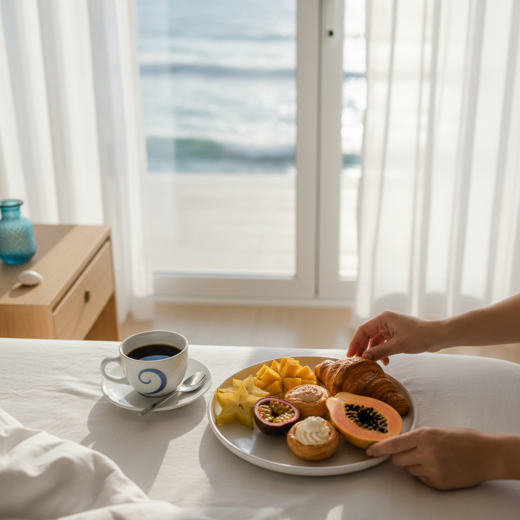 bedroom breakfast