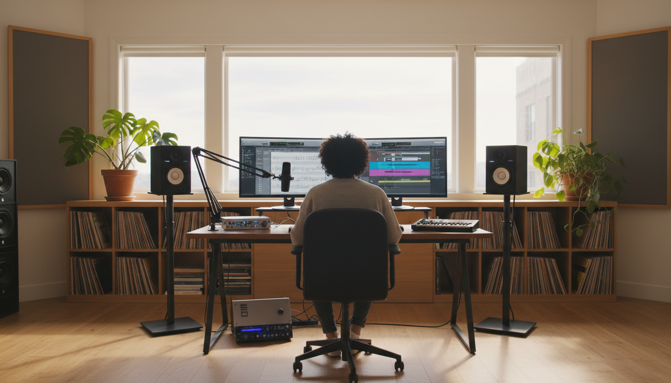 music studio desk