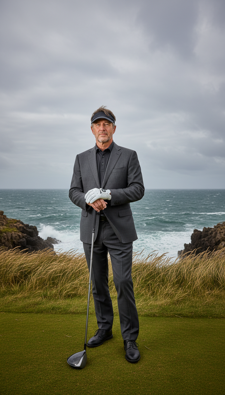 golfer choosing club