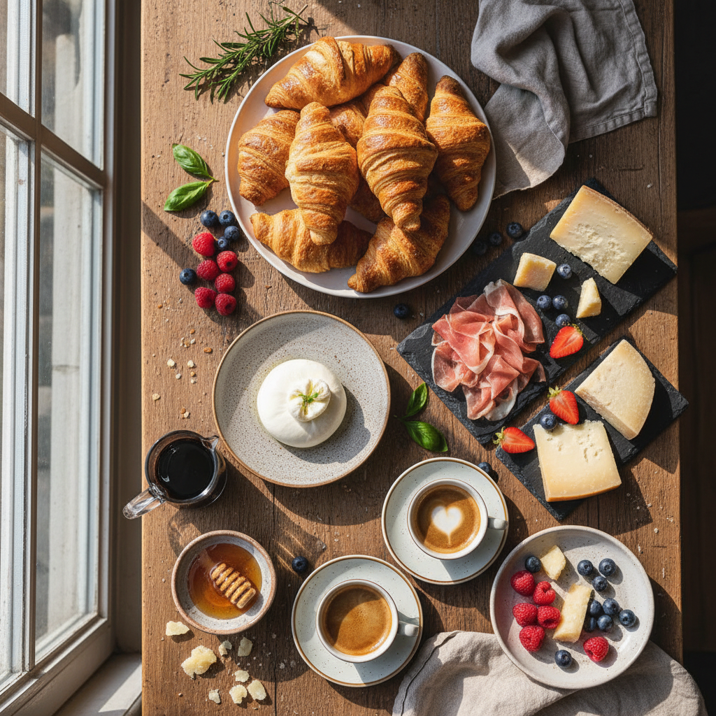 rome breakfast table