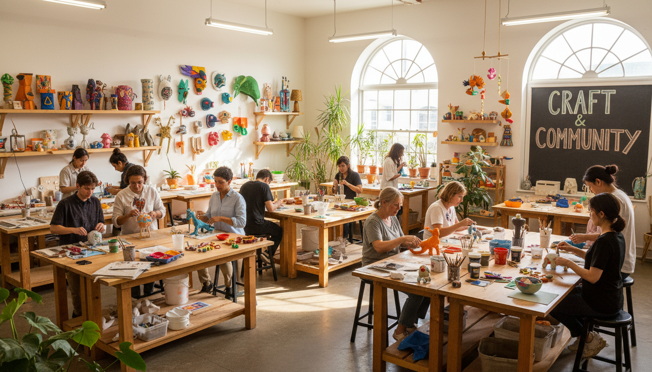 students crafting