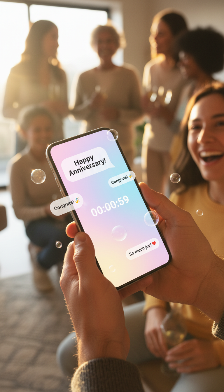 happy phone user
