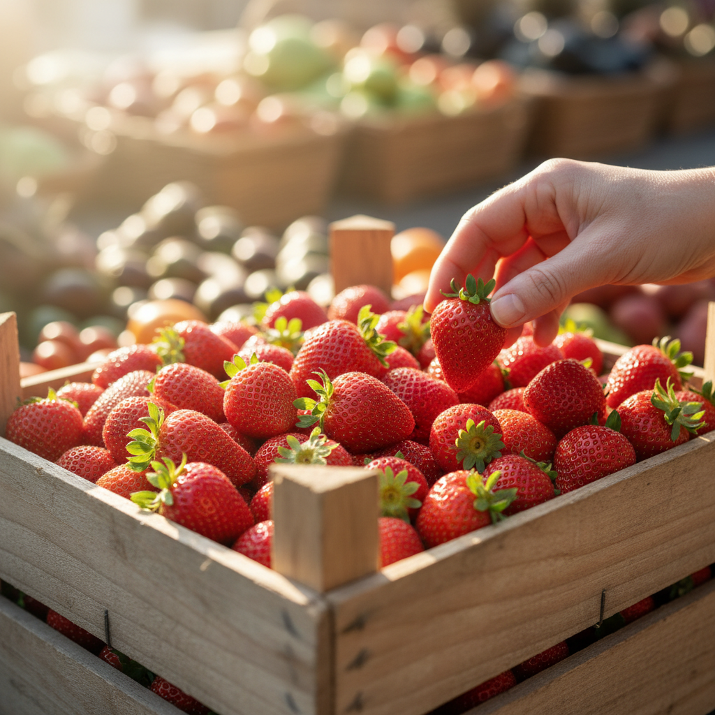 asparagus strawberries