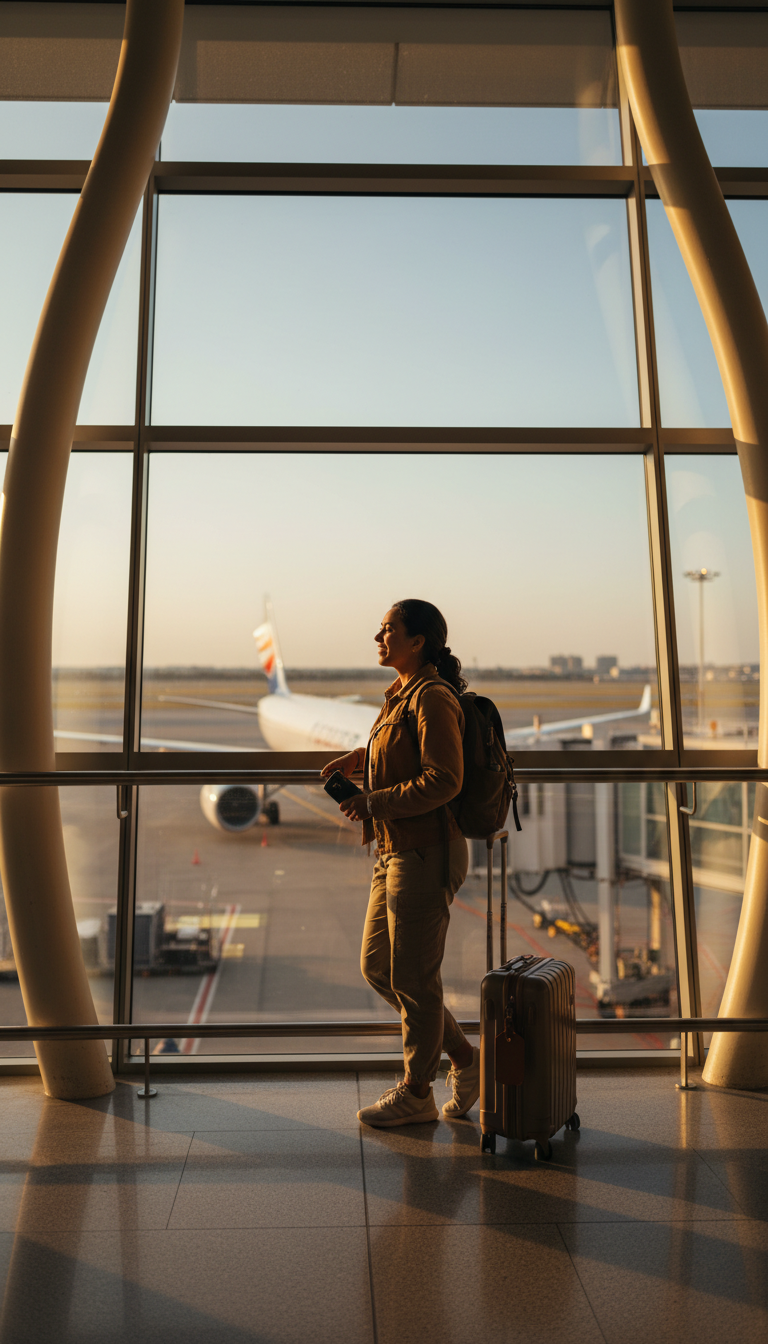 happy traveler