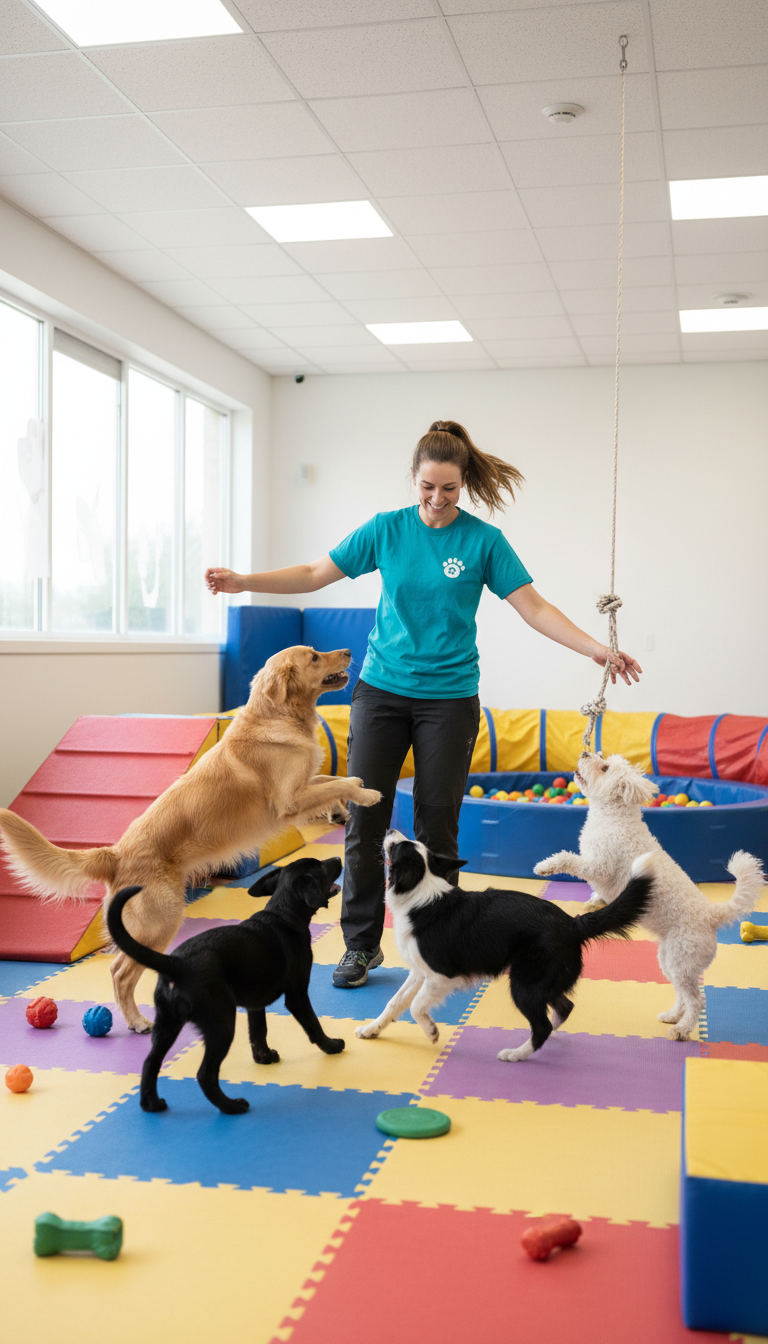 dog with children