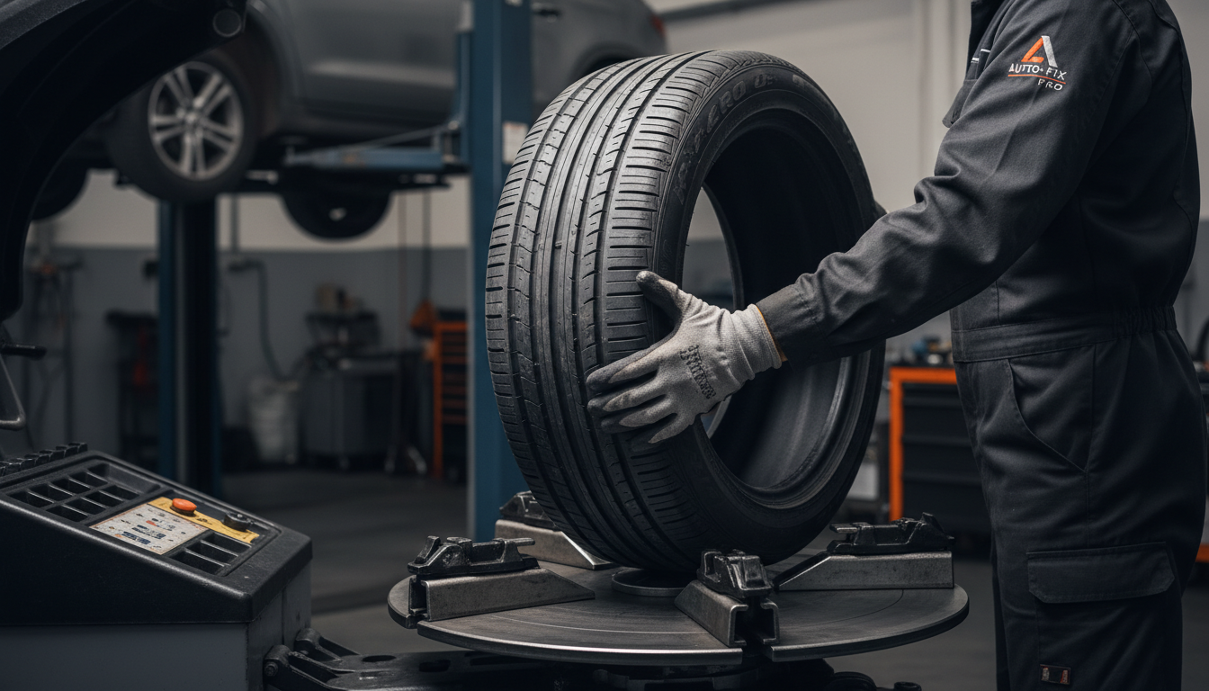 The penny test is a quick way to see if your tires are at the legal limit. A hand holding a penny into a tire groove to perform the Lincoln head tread depth test.
