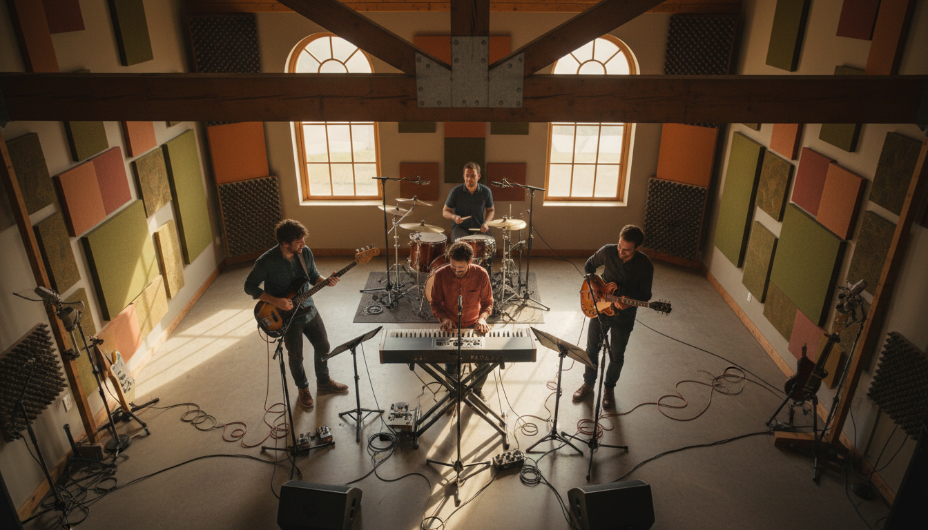 musicians recording