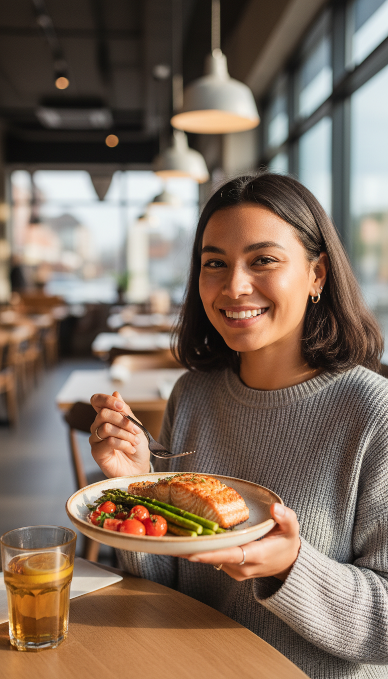 happy customer meal