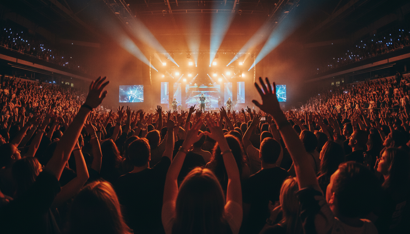 rock concert crowd