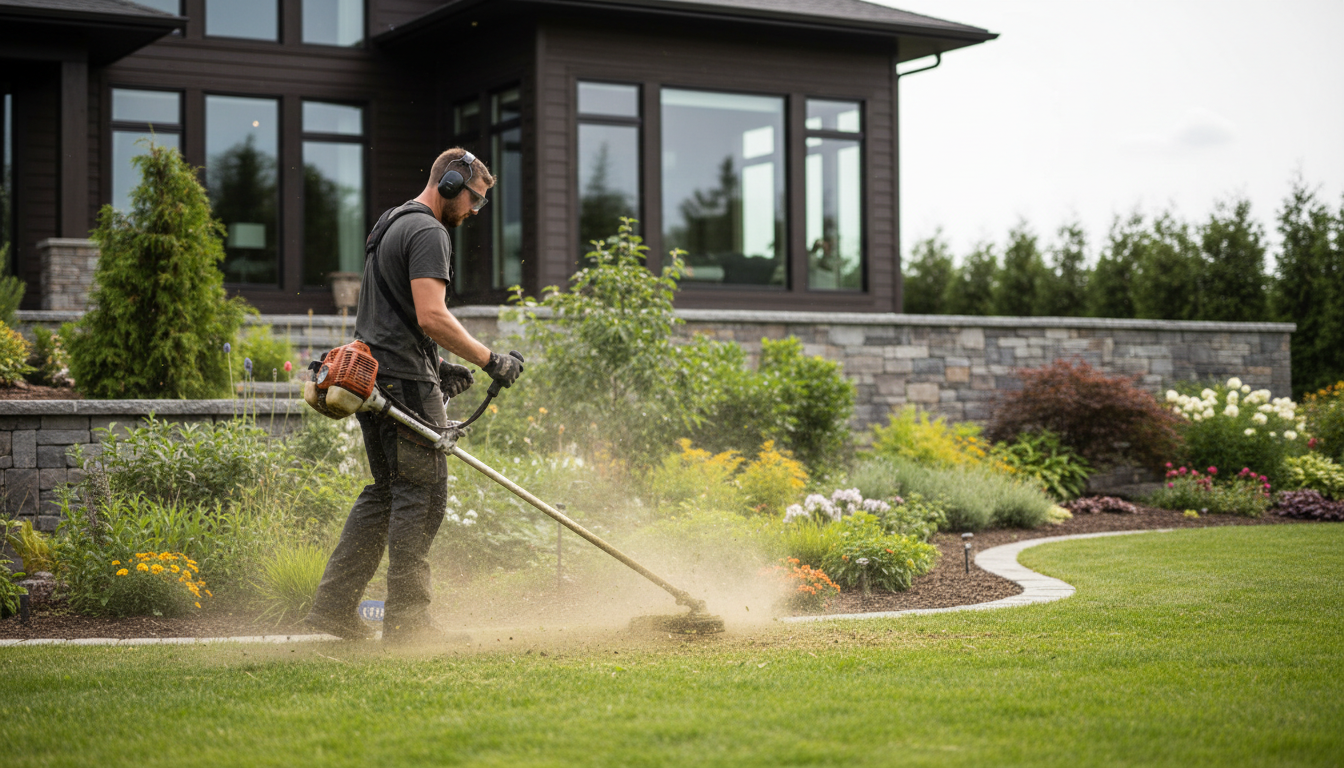landscaper working