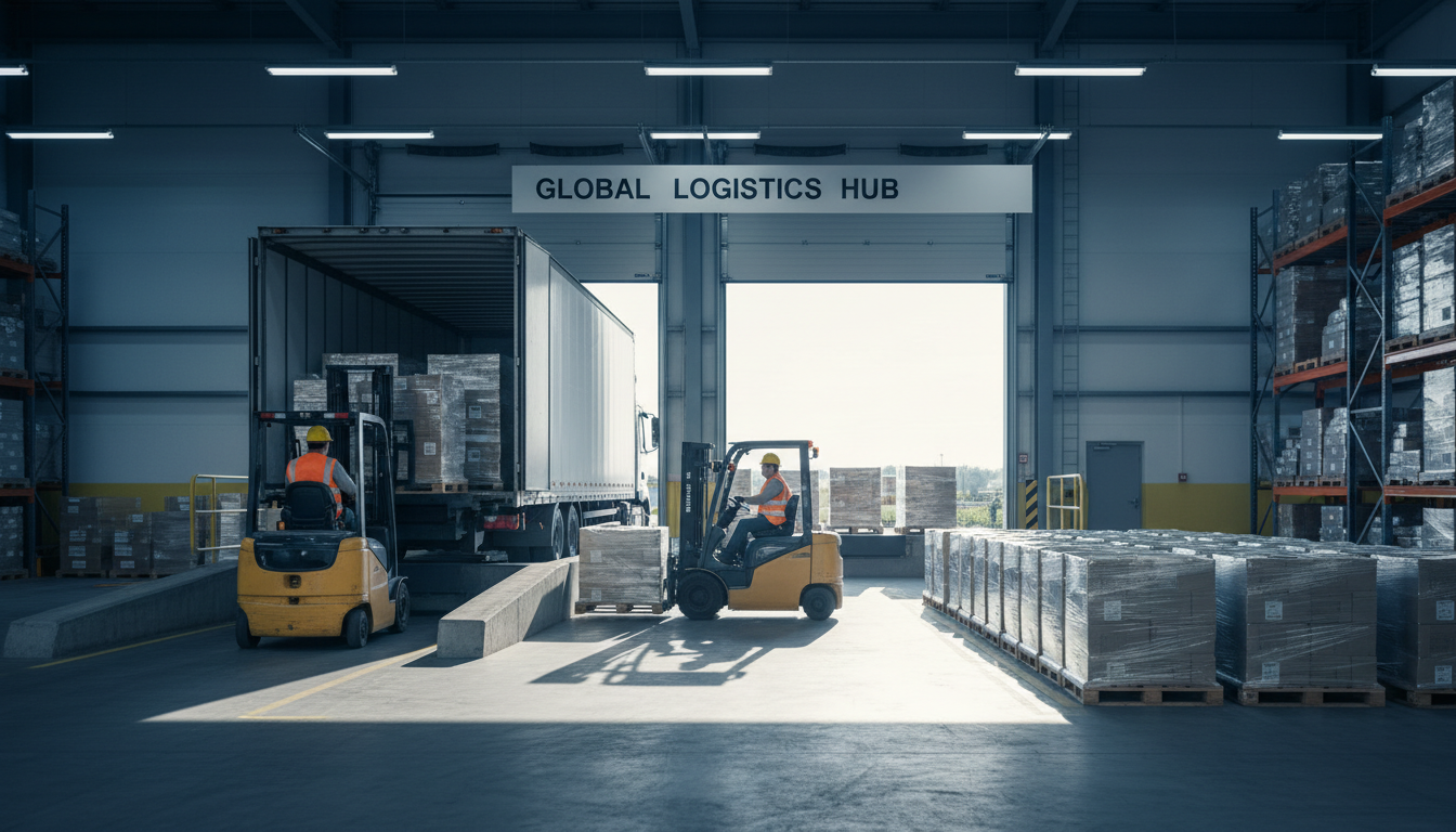 forklift loading pallets