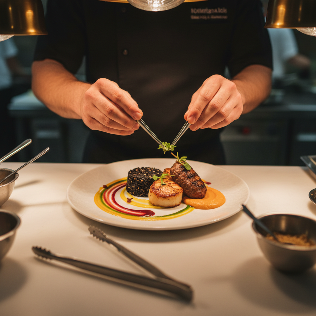 chef explaining dish