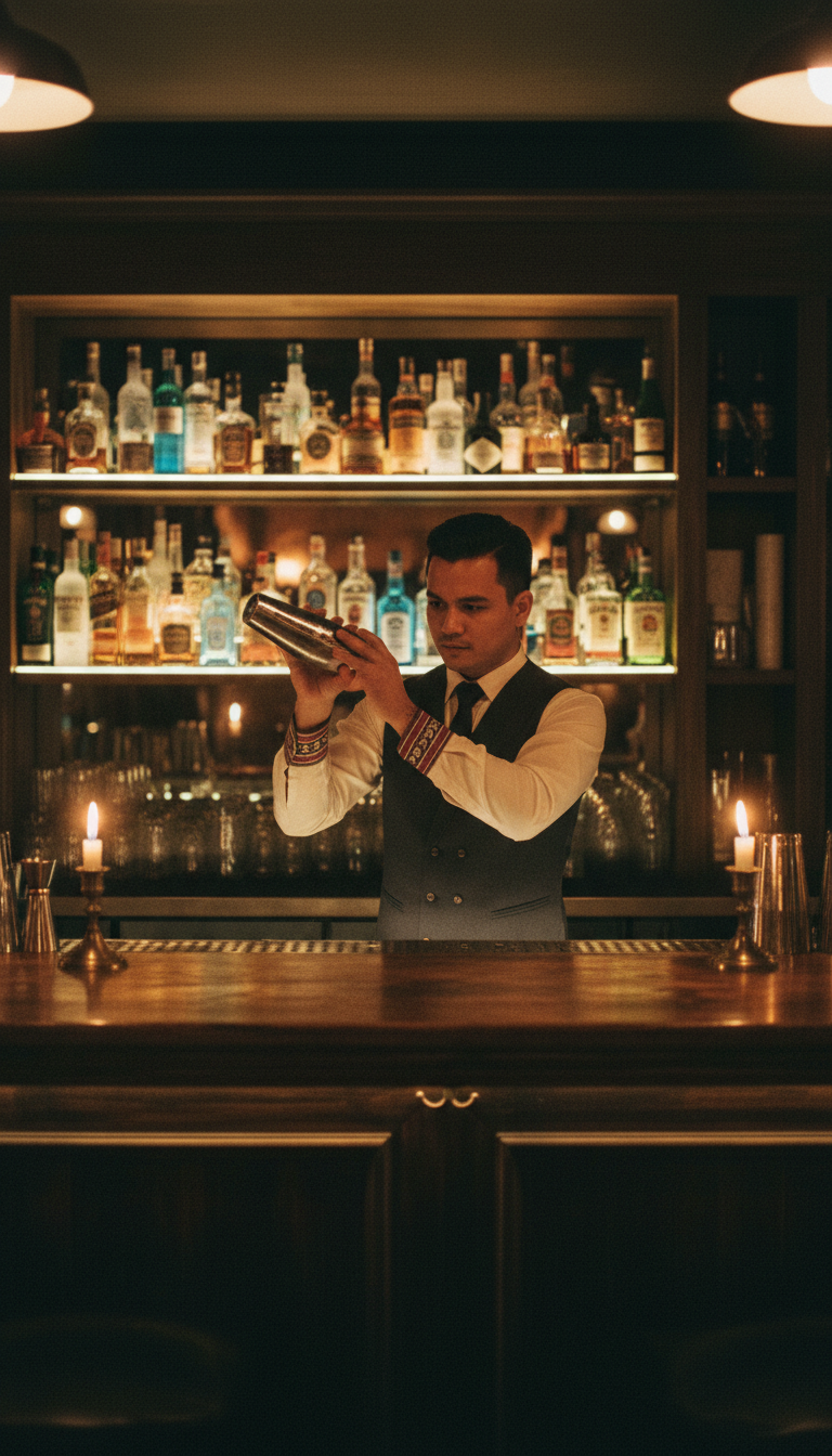 happy bartender