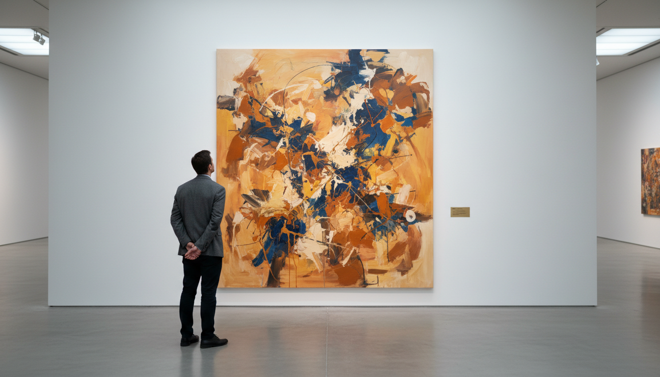 visitors at art gallery