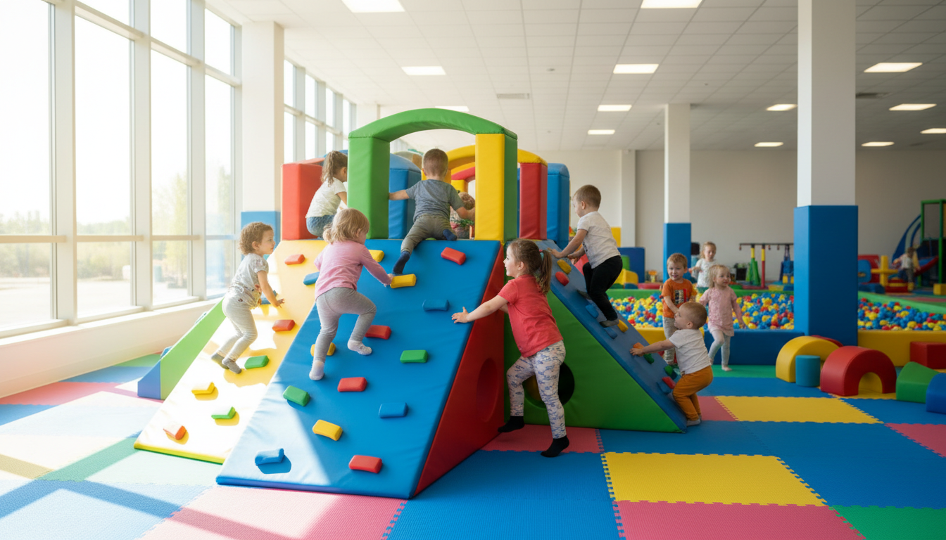 Don't forget the grip socks! They are essential for safety and hygiene. Close up of colorful non-slip grip socks which are required for safety at indoor playgrounds.