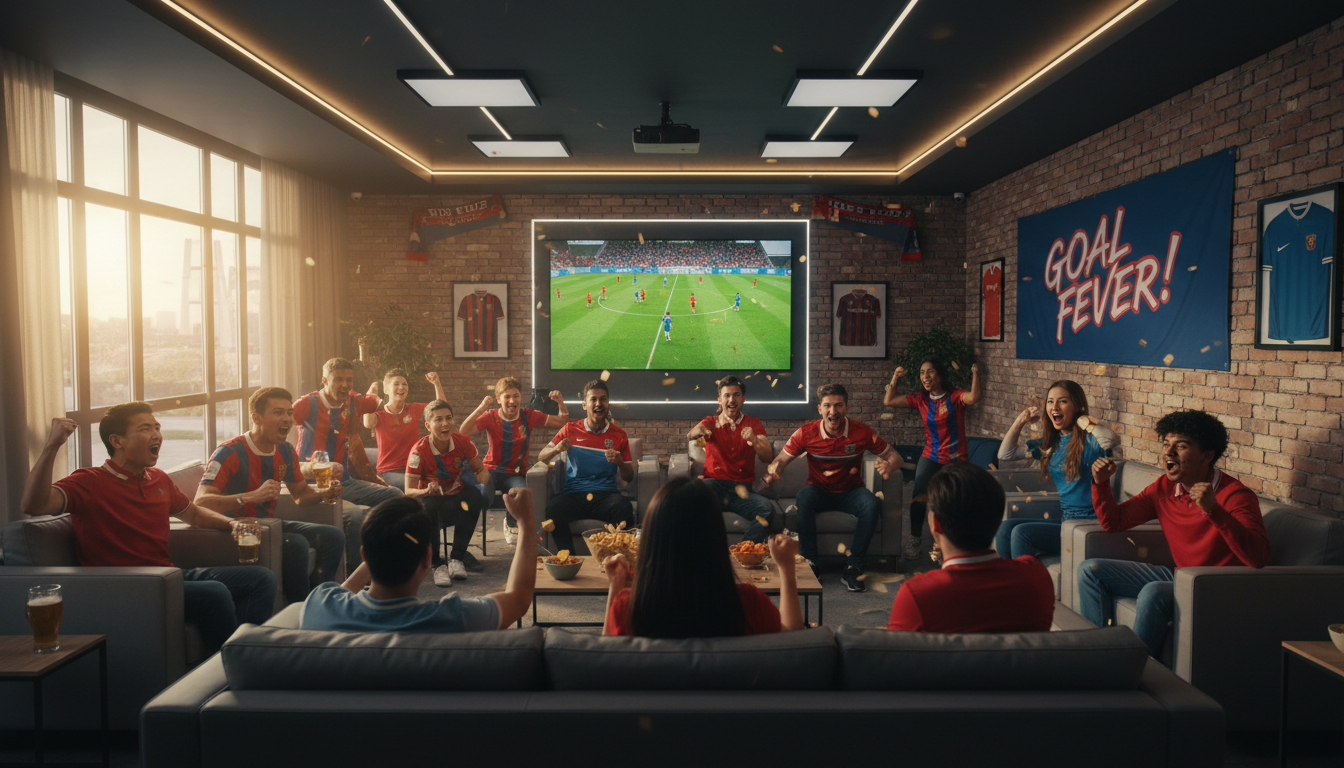 excited sports fans