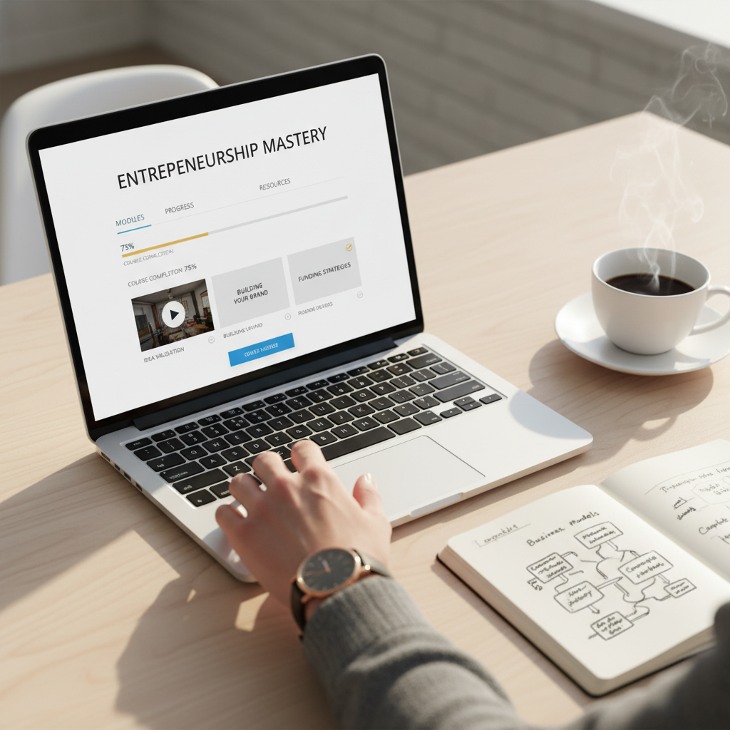 online course interface