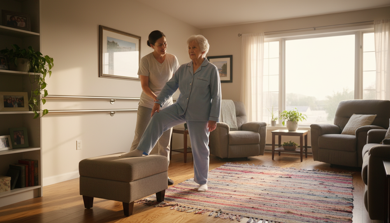 caregiver helping
