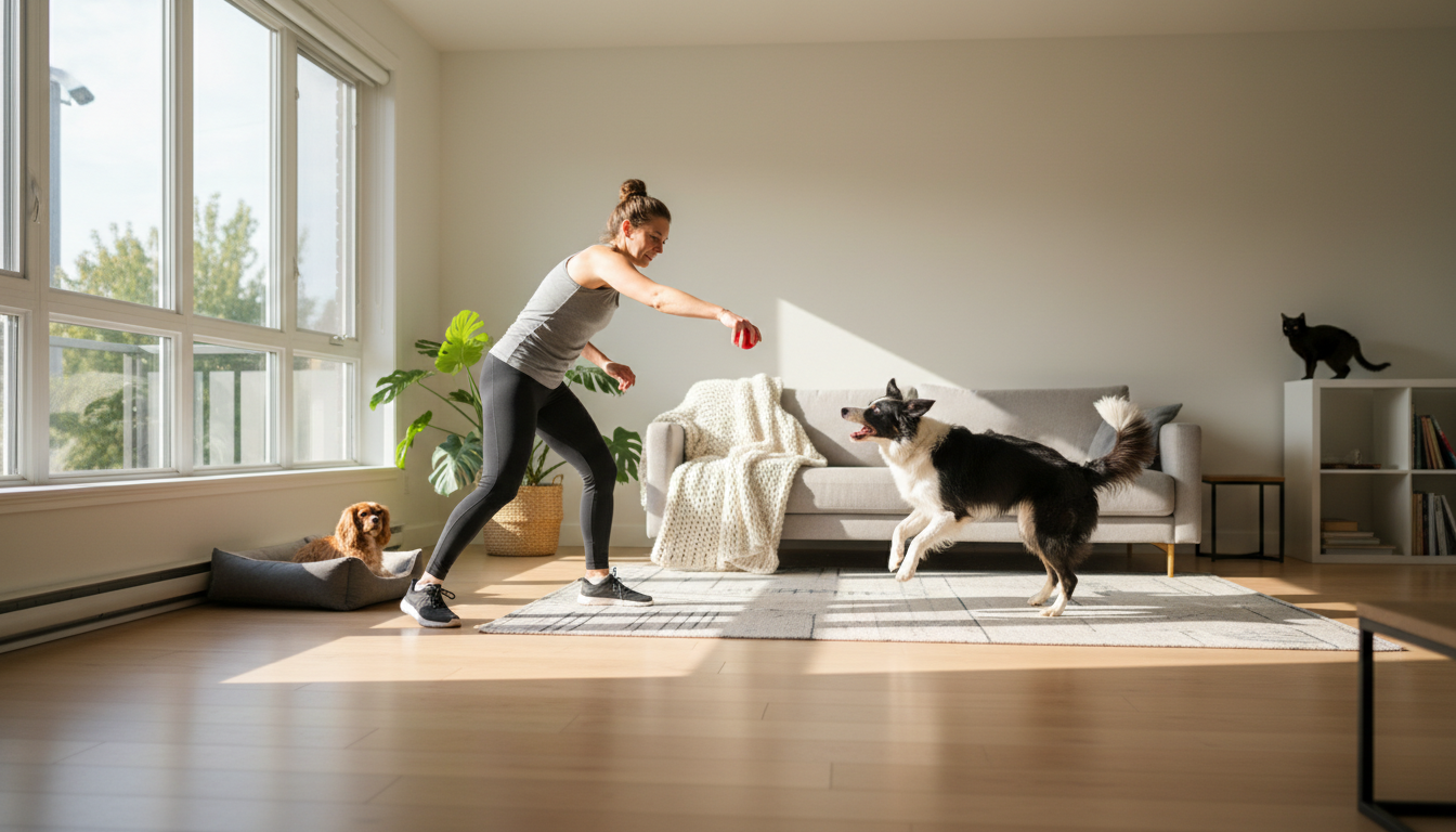 busy pet owner
